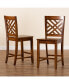 Фото #5 товара Caron Modern and Contemporary Transitional 2-Piece Finished Wood Counter Stool Set