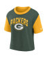 ფოტო #3 პროდუქტის Women's Gold, Green Green Bay Packers High Hip Fashion T-shirt