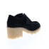 Фото #15 товара Clarks Wallabee Block 26164402 Womens Black Suede Heels Block Shoes