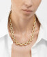 18" Link Chain 14K Gold Plated Crystal Necklace