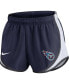 Women's Navy Tennessee Titans Performance Tempo Shorts