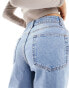 Фото #6 товара ASOS DESIGN Petite wide leg dad jeans in blue wash