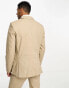 Фото #10 товара ONLY & SONS slim fit linen mix suit jacket in beige