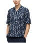 Фото #1 товара Men's Regular-Fit Printed Cotton Muslin Shirt