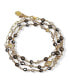 ფოტო #1 პროდუქტის Energetic Spirit - Hematite Pyrite Labradorite Triple Protection Wrap Bracelet