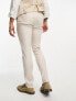 Фото #4 товара ASOS DESIGN skinny linen mix suit trouser in stone