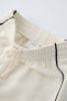 Фото #3 товара Комбинированные брюки из мягкой ткани ZARA