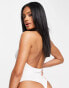 ASOS DESIGN halter neck bodysuit in white