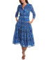 Фото #1 товара Samantha Sung Audrey 4 Shirtdress Women's Blue 6