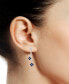 ფოტო #5 პროდუქტის Sapphire (1-1/10 ct. t.w.) & Diamond (1/5 ct. t.w.) Flower Drop Earrings in Sterling Silver (Also in Ruby & Emerald)