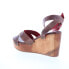 Bed Stu Grettell F376013 Womens Brown Leather Slip On Wedges Sandals Shoes 10, 10 - фото #6