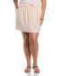 ფოტო #1 პროდუქტის Plus Size Linen Blend Drawcord Skirt