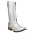 Фото #2 товара Roper Riley Metallic Snip Toe Cowboy Womens Silver Casual Boots 09-021-1566-324