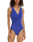 Jones New York Shirred One-Piece Women's Blue M