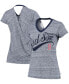 ფოტო #1 პროდუქტის Women's Navy Boston Red Sox Hail Mary V-Neck Back Wrap T-shirt