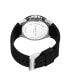 ფოტო #3 პროდუქტის Men's Dress Sport Black Silicone Watch 43mm