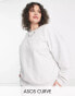 Фото #1 товара ASOS DESIGN Curve oversized sweatshirt co-ord in ice marl