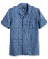 ფოტო #1 პროდუქტის Men's Medallion Print Short Sleeve Button-Front Shirt