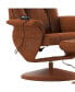 Massaging Multi-Position Recliner And Ottoman With Wrapped Base