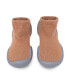 Toddler First Walk Sock Shoes Lace trim - Simple Brick