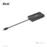 Фото #4 товара Club 3D USB Gen2 Type-C to Dual DisplayPort 4k60Hz 7-in-1 HUB - USB 3.2 Gen 2 (3.1 Gen 2) Type-C - 100 W - 1.4/2.2 - 10,100,1000 Mbit/s - Black - 4K Ultra HD