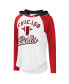 ფოტო #3 პროდუქტის Women's White Chicago Bulls MVP Raglan Hoodie Long Sleeve T-shirt