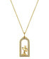 Фото #1 товара Peanuts unwritten 14K Gold Flash-Plated Cubic Zirconia Snoopy Pendant Necklace