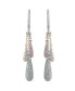 ფოტო #1 პროდუქტის Suzy Levian Sterling Silver Cubic Zirconia Tri-Tone Multi Drop Earrings
