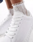 Tommy Jeans essential leather cupsole trainers in triple white