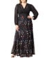 Фото #1 товара Women's Plus Size Isabella Embroidered Mesh Formal Gown