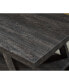 Replicated Wood Shelf Coffee Table in Charcoal Finish