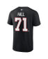 Men's Taylor Hall Black Chicago Blackhawks Authentic Stack Name and Number T-shirt