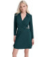 ფოტო #4 პროდუქტის Women's Collared Fit & Flare Scuba Crepe Dress