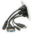 Lindy Wall plate VGA/HDMI/USB/3.5mm Stereo - HDMI + VGA + USB A + 3.5mm - White - Plastic - 86 mm - 86 mm