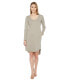 HEATHER 237603 Womens Cotton Long Sleeve Scoop Shift Dress Boulder Size Large