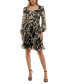 ფოტო #1 პროდუქტის Petite Printed Clip-Dot A-Line Dress