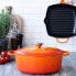 Le Creuset Grillpfanne oval 32 cm ofenrot Signature Pfanne Gusseisen Rillenstruktur Induktion rot Em