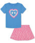 ფოტო #1 პროდუქტის Toddler & Little Girls Heart T-Shirt & Skort, 2 Piece Set