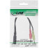 Фото #4 товара InLine Audio Headset adpter cable - 2x 3.5mm M to 3.5mm F 4pin - OMTP - 0.15m