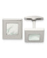 ფოტო #2 პროდუქტის Stainless Steel Polished Mother of Pearl Square Cufflinks