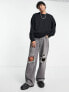 Weekday oversized sweatshirt in black Chest 34 - фото #3