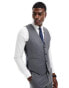 Фото #1 товара ASOS DESIGN slim fit suit waistcoat with wool in charcoal