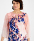 Фото #3 товара Women's Botanical Whisp Chiffon-Sleeve Top, Created for Macy's