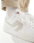 Levi's Swift leather trainer in white with cream backtab