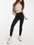 Фото #10 товара Bershka Petite high waist skinny jean in black