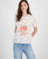 ფოტო #1 პროდუქტის Juniors' Strawberry Shortcake Berry Sweet Crewneck T-Shirt