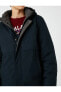 Фото #74 товара Куртка с капюшоном Koton Анорак с молнией и кнопками Fleto с двойными карманами