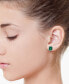 ფოტო #5 პროდუქტის EFFY® Emerald (4-3/8 ct. t.w.) & Diamond (3/8 ct. t.w.) Stud Earrings in 14k White Gold