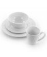 Cara 16 Piece Round Porcelain Dinnerware Set in White 16 Piece - фото #8