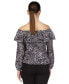 Фото #2 товара Women's Animal-Print Off-The-Shoulder Top